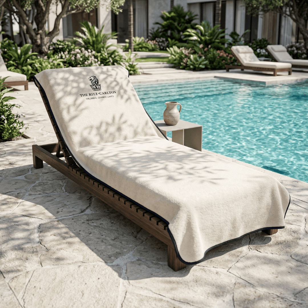 Custom embroidered chair covers for hotel events in Orlando Florida