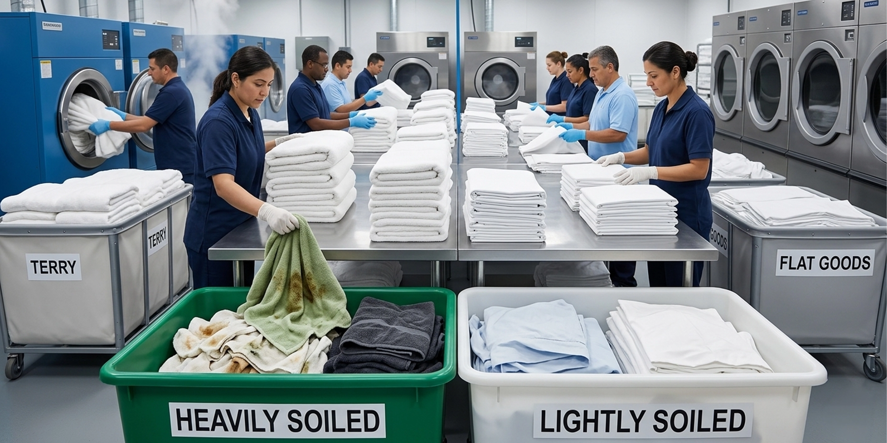 Sorting towels and sheets