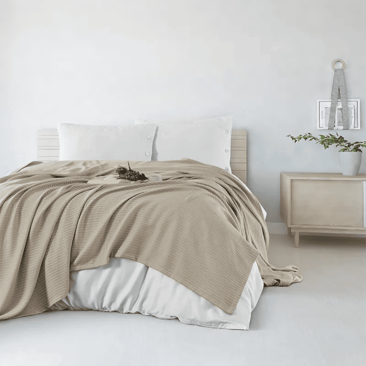 Honeycomb Blanket Beige