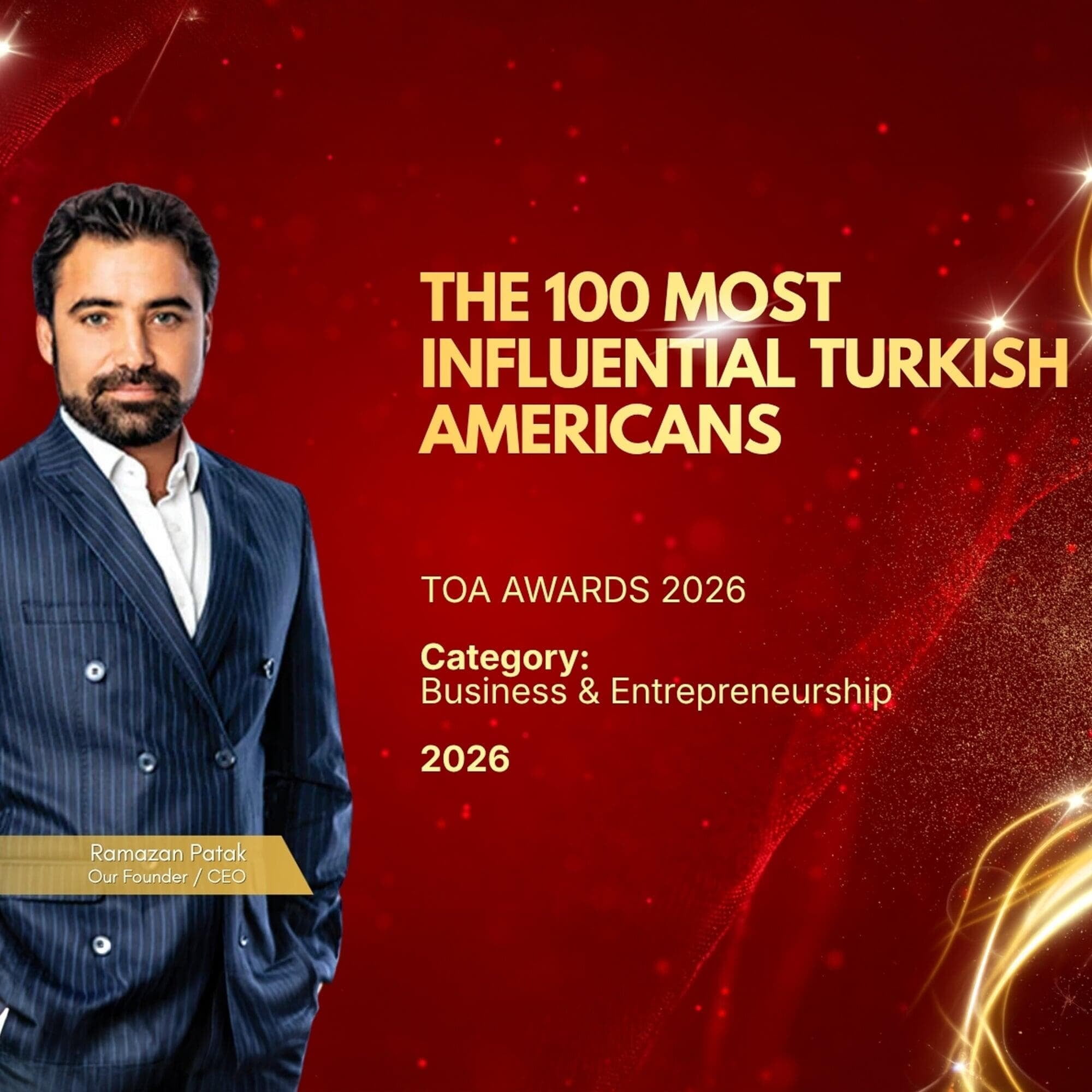 Globaltex Fine Linens Founder & CEO Ramazan Patak Honored on "The 100 Most Influential Turkish Americans" List in Business & Entrepreneurship